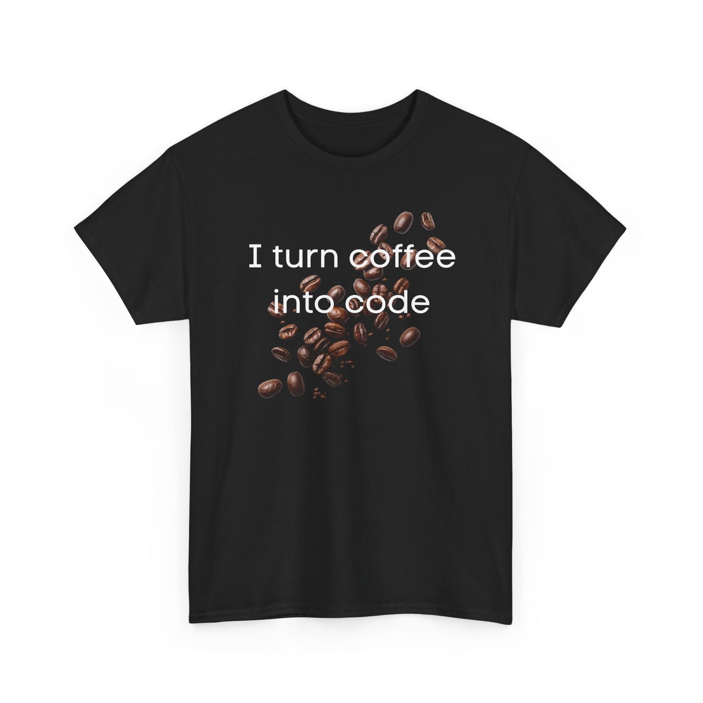 I Turn Coffee Into Code Tee | Coffee Beans Programmer Shirt | Coder | Developer | IT Humor
