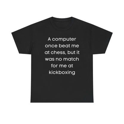 Chess vs Kickboxing Tee | Funny Chess Martial Arts Quote Shirt | IT Humor | Tech Support T-Shirt