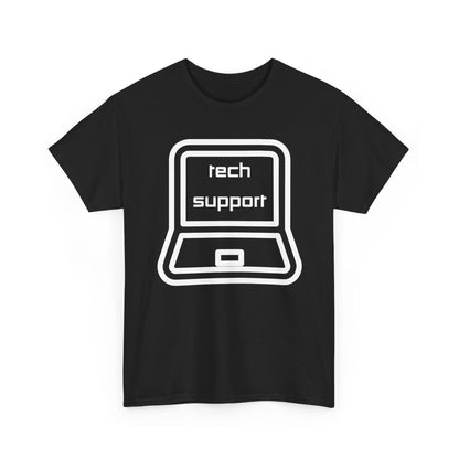 Tech Support Laptop Graphic Tee | Retro Computer Icon | IT Humor T-Shirt | Geeky Tee